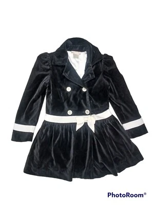 Abrigo American Girl Pana Victoriano Negro Peplum Pea Talla 8 Foto 1 de 4