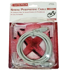 Interex 10 ft. Macintosh serial printer/peripheral cable Mini DIN8 M to M, M0197 - Picture 1 of 2