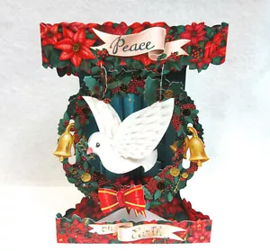 Peace Dove Winter Holiday Greeting Card 3-D Swing Card by Santoro Graphics 214 - Picture 1 of 7