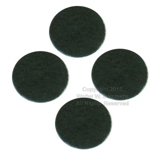Victor Victrola Phonograph Cabinet Dark Green Felt Bumper Pads for Lid Set of 4 - Picture 1 of 3