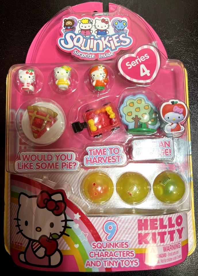 Squinkies 2012 Serie 4 Hello Kitty 9 Personajes Cereza Limón Manzana Tarta Nuevo Foto 1 de 1