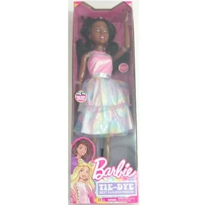 Barbie Tie Dye Best Fashion Friend 28-Inch Style Dark Brown Hair for Ages 3 up - Picture 1 of 5