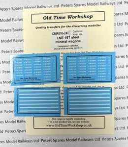Old Time Workshop CMR010-LNE Decals For Cambrian LNER 16T Steel Mineral Wagons - Picture 1 of 1