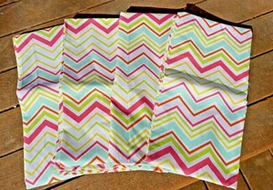 Springs Global Chevron Curtain Panels Multi Pink (Set 4) Drapes 42”x84” NEW/EUC - Picture 1 of 6