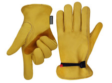 Leather Working Gloves for Gardening,Thornproof Gardening Gloves