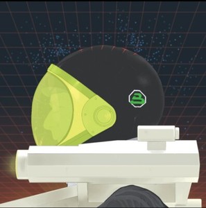 Original LEGO Art Blacktron II visor down 8"x8" print