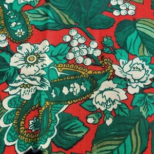 Invierno Navidad Paisley Flores Vacaciones Artesanal Tela 40" x 42" F2930 - Imagen 1 de 4