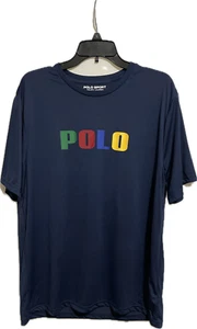 Polo Ralph Lauren Sport Herren Navy Logo Graphic Performance T-Shirt Gr. L - Bild 1 von 5