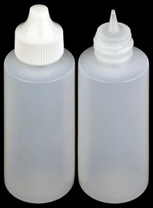 Plastic Dropper Bottles, Precise Tipped w/White Cap, 2-oz. 12-Pack, New - Picture 1 of 1