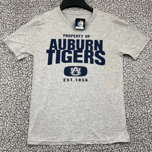 Auburn Tigers Shirt Youth Medium 10-12 Gray Gen2 NCAA Short Sleeve Crew Neck New - Picture 1 of 6
