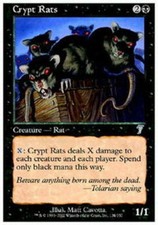 1x Crypt Rats - Foil - (Light Play) 7th Edition - MTG Seattle