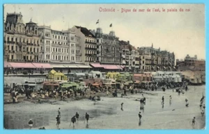 Belgium Ostend - The Beach at noon Ostend VINTAGE PC. Used 3987 - Picture 1 of 2