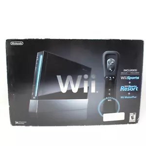Nintendo Wii Black Console Wii Sports - Incomplete in Box - Tested and Working - Picture 1 of 24