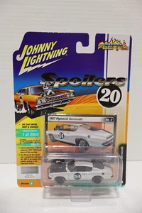 Johnny Lightning 1967 Plymouth Barracuda Metallic Bright Silver Spoilers 20 - Picture 1 of 2