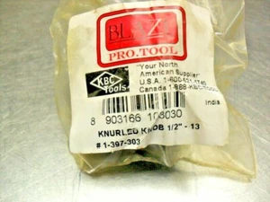 BLAZE Steel Tapped Knob, Knurled, Threaded Hole 1/2"-13 New 1-1/2" od 1-1/4" L - Picture 1 of 3