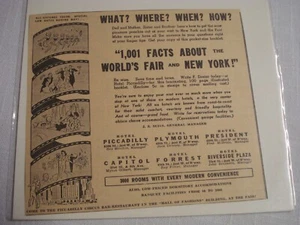 1939 Anzeige New York Weltausstellung Hotel Piccadilly - Bild 1 von 1