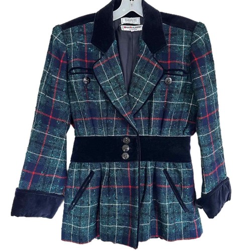 SAINT LAURENT (YSL) Giacca blazer verde vintage Yves Saint Laurent Rive Gauche taglia 36 anni 80 YSL