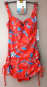 M&S SECRET SCHLANKMACHENDER BANDEAU-BADEANZUG GEFORMTE CUPS VERSTELLBARE TRÄGER GR. 10 NEU - Bild 1 von 6