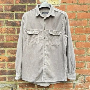 Vintage Chevignon Corduroy Shirt XL Union Made Taupe Elephant Cord Overshirt - Picture 1 of 15
