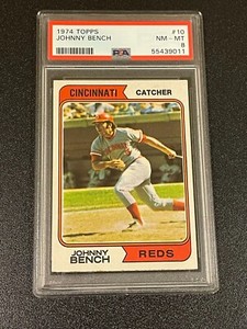 1974 Topps #10 Johnny Bench PSA 8 NM-MT!