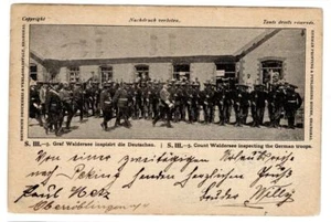 CHINA 1902 AK Graf Waldersee inspiziert die Deutschen No S.III-5 (CA4782 - Bild 1 von 2