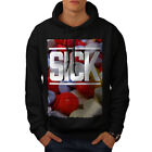 Wellcoda Sick Sweet Design Mens Hoodie, Being Casual Hooded Sweatshirt