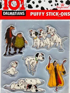 Vintage 1992 Walt Disney's 101 Dalmatians Puffy Stickers New Sealed 1 Sheet - Picture 1 of 3