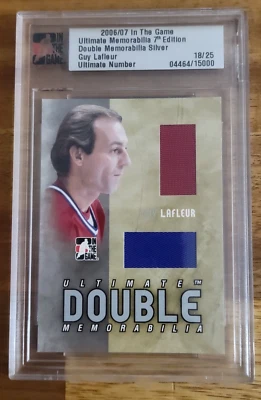 ITG Ultimate Memorabilia 2006-07 séptima edición doble plata/25 GUY LAFLEUR HOF Foto 1 de 4