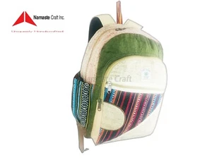 Pure Hemp Multi Pockets Laptop Sleeve - Modischer Reiserucksack Nepal Made - Bild 1 von 6