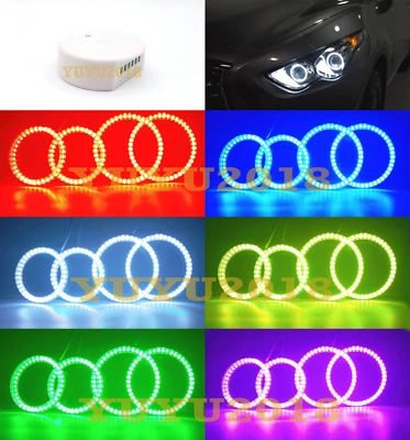 Bluetooth RGB LED halo ring for Infiniti QX70 FX35 FX37 FX50 09-17 headlight DRL - Image 1 of 4