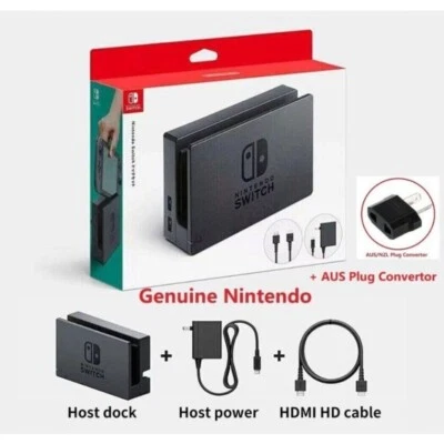 Original Nintendo Switch Charging Dock+AC Adapter Power Cable+HDMI CABLE Set TV - Image 1 of 4