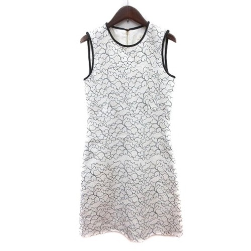 Abito KATE SPADE mini pizzo senza maniche misto lino 2M bianco MN usatod0fd9a20