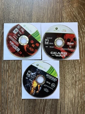 LOT OF 3XBOX 360 GAMES - BATTLEFIELD 3 (Disc 2), GEARS OF WAR AND GEARS OF WAR 3 - Image 1 of 2
