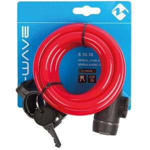 Red 10mm Steel Cable Lock with Key & Bracket - Durable, Flexible 1800mm Security - Picture 1 of 2
