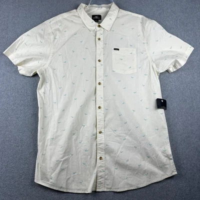 Camisa O'Neill Para Hombres XL Crema Calce Moderno Manga Corta Botones Surf SP1104104 Foto 1 de 4