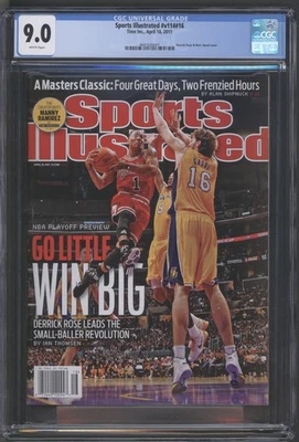 2011 SPORTS ILLUSTRATED #V114 #16 – CGC 9.0 VF/NM - DERRICK ROSE & MARC GASOL - Image 1 of 2