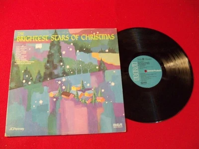 VARIOUS ARTISTS HOLIDAY LP "BRIGHTEST STARS OF CHRISTMAS" CLASSIC VINTAGE VINYL! - Image 1 of 4
