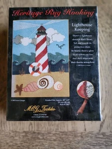Latch Hook Rug Kit Heritage Rug Hooking Lighthouse Keeping Vintage New 20X27 - Picture 1 of 6