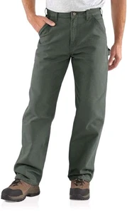 Carhartt Herren Washed Duck Arbeitslatzhose Utility Hose - Moosgrün - 30W x 30L - Bild 1 von 2