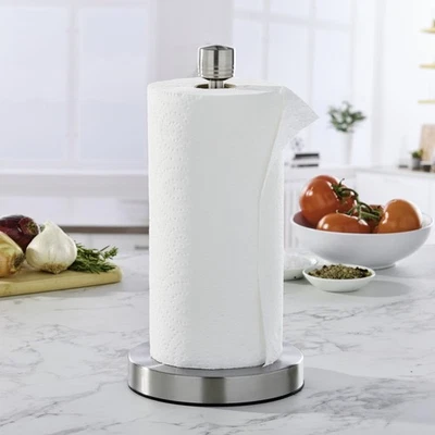 Countertop Brushed Stainless Steel Perfect Tear 7x17"x 13.78" Paper Towel Holder - Image 1 of 4
