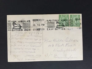 GB 1923 CARTOLINA PROMO FUMO + BR EMPIRE EXHBTN LEON ROLLER PMK A BIRMINGHAM - Foto 1 di 2