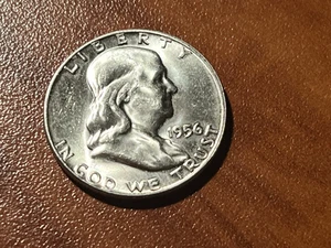 1956 Franklin Silver Half $ - Gem BU - Shiny. Buy the Best - Bild 1 von 7