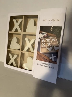 Wooden Tic Tac Toe Game, Becki Owens New In Box , Never Opened - Image 1 of 3