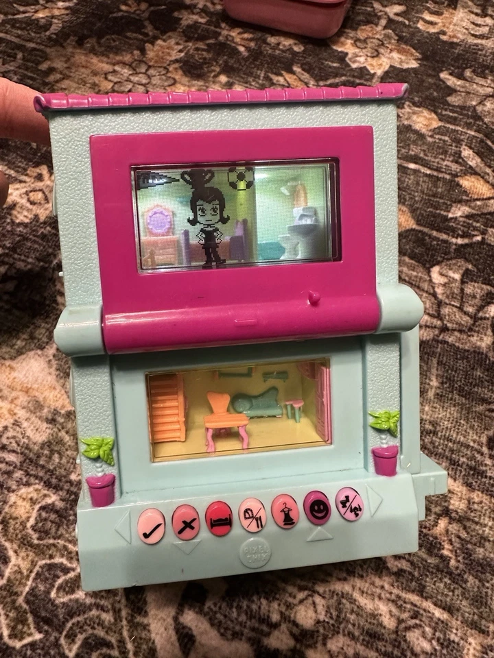 **Pixel Chix 2006 casa de 2 pisos - verde azulado y rosa (RARO)** Foto 1 de 3