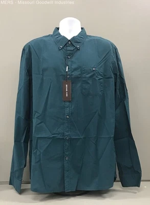 Camisa Michael Kors Para Hombres Verde Calce Ajustado Informal Abotonada - Talla XXL Foto 1 de 4