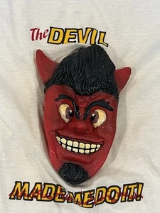 NOS NWT New Vintage 1988 Fantasy Factory The Devil Made Me Do It 3-D T-Shirt XL - Picture 1 of 7