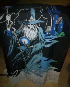 Vintage Adams Apple “Wizard & Tower” Polyester Banner Flag 61” X 55” - Picture 1 of 6