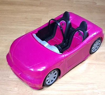 Barbie Glam Convertible - Sparkly Pink 2-Seater Car Only - Mattel BDF38 — 第 1/4 张图片