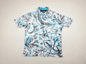 Pins & Aces Polo Golf Shirt Mens XL Cabo Blanco Floral SPF 45+ Wicking Stretch - Bild 1 von 9