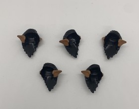 NEW LEGO - Minifigure Hair -Orc with Nougat Ears Black 9476 79002 Lot of 5 NEW